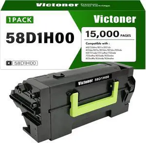 VICTONER 58D1H00 Black Toner Cartridge 58D1000 High Yield MS821n MS823dn VICTONER 58D1H00 Black Toner Cartridge 58D1000 High Yield MS821n MS823dn