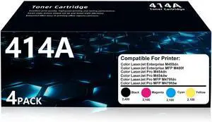 414A Toner Cartridges Replacement for HP414A toner cartridge (4PK C/M/Y/K) 414A Toner Cartridges Replacement for HP414A toner cartridge (4PK C/M/Y/K)