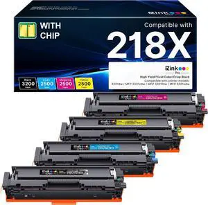 Compatible HP 218X Toner Cartridges 4 Pack with Chip for HP Color LaserJet pro MFP 3301fdw 3301sdw Compatible for 218X 218 218A Toner for LaserJet pro MFP 3301fdw 3301sdw 3301cdw 3201dw W2180X Compatible HP 218X Toner Cartridges 4 Pack with Chip for HP Color LaserJet pro MFP 3301fdw 3301sdw Compatible for 218X 218 218A Toner for LaserJet pro MFP 3301fdw 3301sdw 3301cdw 3201dw W2180X