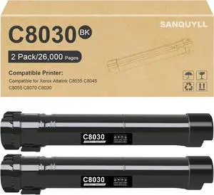 C8030 C8045 Black Toner Cartridge Compatible for Xerox Altalink C8030 C8035 C8045 C8055 C8070 Toner for 006R01697 Cartridge High Yield 26,000 Pages (2 Black) C8030 C8045 Black Toner Cartridge Compatible for Xerox Altalink C8030 C8035 C8045 C8055 C8070 Toner for 006R01697 Cartridge High Yield 26,000 Pages (2 Black)