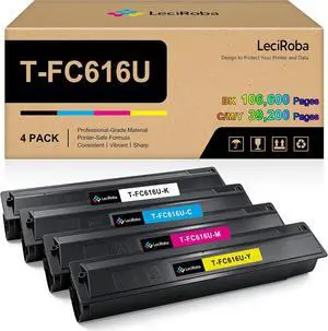 LeciRoba Compatible Toner Cartridge Replacement for Toshiba T-FC616U-K T-FC616U-C T-FC616U-M T-FC616U-Y for Toshiba E-Studio 5516AC 5516ACT 6516AC 6516ACT 7516AC 7516ACT Printer (4-Pack) LeciRoba Compatible Toner Cartridge Replacement for Toshiba T-FC616U-K T-FC616U-C T-FC616U-M T-FC616U-Y for Toshiba E-Studio 5516AC 5516ACT 6516AC 6516ACT 7516AC 7516ACT Printer (4-Pack)