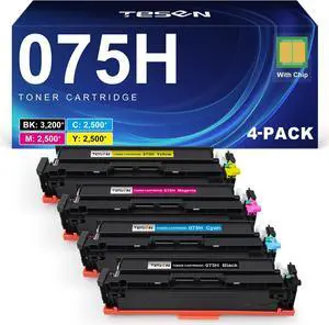 TESEN 075H 075 Toner Cartridge Set MF665CDW LBP646Cdw 4 Pack High Capacity TESEN 075H 075 Toner Cartridge Set MF665CDW LBP646Cdw 4 Pack High Capacity