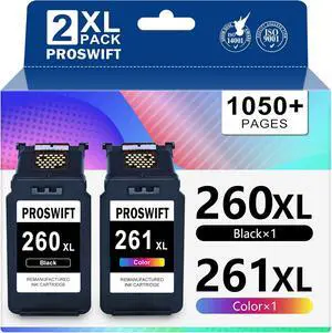 PG-260 XL CLI-261 XL Replacement for Canon 260 and 261 Ink Cartridges Work with Canon TS6400 TS6420 TS6420a TR7020a TR7020 TR7022 TR7022a TS5300 TS5320 Printer (2 Cartridges) PG-260 XL CLI-261 XL Replacement for Canon 260 and 261 Ink Cartridges Work with Canon TS6400 TS6420 TS6420a TR7020a TR7020 TR7022 TR7022a TS5300 TS5320 Printer (2 Cartridges)