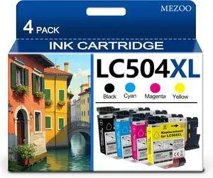 MEZOO LC504 LC504XL Ink Cartridge High Yield Replacement for Brother INKvestment 1355 1365 1367 MFC-J1355DW MFC-J1365DW MFC-J1367DW Printer Ink (4-Pack,Black/Cyan/Magenta/Yellow) MEZOO LC504 LC504XL Ink Cartridge High Yield Replacement for Brother INKvestment 1355 1365 1367 MFC-J1355DW MFC-J1365DW MFC-J1367DW Printer Ink (4-Pack,Black/Cyan/Magenta/Yellow)