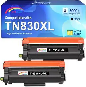 TN830XL Black High Yield Toner Cartridge Replacement for Brother TN830 TN830XL/V/R Compatible with DCP-L2640DW HL-L2400D HL-L2405W HL-L2460DW HL-L2465DW MFC-L2820DW Laser Printer (2 Pack) TN830XL Black High Yield Toner Cartridge Replacement for Brother TN830 TN830XL/V/R Compatible with DCP-L2640DW HL-L2400D HL-L2405W HL-L2460DW HL-L2465DW MFC-L2820DW Laser Printer (2 Pack)