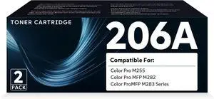 206A Toner Cartridge 2-Pack Compatible for HP Pro MFP M283 M282 M255 Series 206A Toner Cartridge 2-Pack Compatible for HP Pro MFP M283 M282 M255 Series
