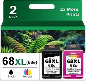 68XL 68 XL Ink Cartridges to 6155e 6100e 6555e Printer Ink Replacement for HP 68e HP68 to Envy 6500e 6152e 6165e 6552e 6558e 6110e 6130e 6131e 6530e 6531e 6532e 6132e 6520e (Black Color Combo 2-Pack) 68XL 68 XL Ink Cartridges to 6155e 6100e 6555e Printer Ink Replacement for HP 68e HP68 to Envy 6500e 6152e 6165e 6552e 6558e 6110e 6130e 6131e 6530e 6531e 6532e 6132e 6520e (Black Color Combo 2-Pack)