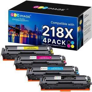 GPC Image 218X Toner Cartridges 4 Pack High Yield (with CHIP) 3301fdw 3201dw Replacement for HP 218X Toner Cartridges 218X Toner for HP Color LaserJet Pro MFP 3301fdw 3201dw 3301cdw 3301sdw (B/C/M/Y) GPC Image 218X Toner Cartridges 4 Pack High Yield (with CHIP) 3301fdw 3201dw Replacement for HP 218X Toner Cartridges 218X Toner for HP Color LaserJet Pro MFP 3301fdw 3201dw 3301cdw 3301sdw (B/C/M/Y)