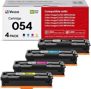 054 Toner Cartridge Set Compatible CRG054 Replacement for Canon 054 CRG-054 Color ImageCLASS MF644Cdw MF642Cdw MF641Cdw LBP622Cdw LBP623Cdw MF641Cdw Printer Ink (4 Pack,Black Cyan Magenta Yellow) 054 Toner Cartridge Set Compatible CRG054 Replacement for Canon 054 CRG-054 Color ImageCLASS MF644Cdw MF642Cdw MF641Cdw LBP622Cdw LBP623Cdw MF641Cdw Printer Ink (4 Pack,Black Cyan Magenta Yellow)