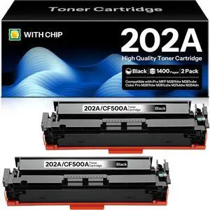 202A Black Toner Compatible for HP 202A CF500A M281fdw 2BK 202A Black Toner Compatible for HP 202A CF500A M281fdw 2BK