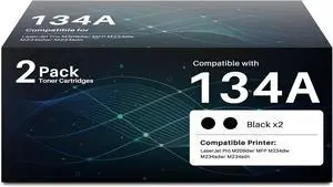 134A Toner Cartridge Replacement with Chip Compatible for HP W1340, 2 Black 134A Toner Cartridge Replacement with Chip Compatible for HP W1340, 2 Black