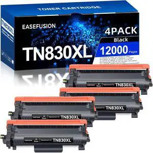 TN830XL 830XL Toner for Brother Printer DCP-L2640DW HL-L2460DW Replacement for Brother TN-830 XL/V/R TN 830 XL TN-830XL Cartridge MFC-L2820DW HL-L2405W HL-L2400D Printer High Yield (TN830XL 4 Pack) TN830XL 830XL Toner for Brother Printer DCP-L2640DW HL-L2460DW Replacement for Brother TN-830 XL/V/R TN 830 XL TN-830XL Cartridge MFC-L2820DW HL-L2405W HL-L2400D Printer High Yield (TN830XL 4 Pack)