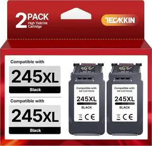 TECKKIN 245 Black Ink Cartridge 2 Pack Compatible Replacement for 245 Black Ink PG-245 Standard Capacity TECKKIN 245 Black Ink Cartridge 2 Pack Compatible Replacement for 245 Black Ink PG-245 Standard Capacity