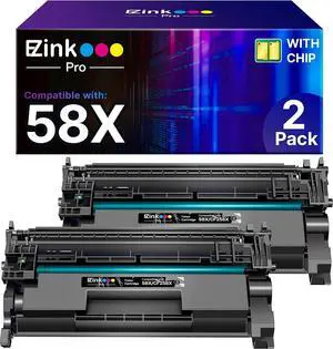 E-Z Ink Pro 58X HP Toner Cartridge High Yield Replacement for HP 58X CF258X 58A CF258A Compatible with HP LaserJet MFP M428fdw M428fdn M428dw M404 M428 Pro M404n M404dn M404dw, 2 Pack (with Chip) E-Z Ink Pro 58X HP Toner Cartridge High Yield Replacement for HP 58X CF258X 58A CF258A Compatible with HP LaserJet MFP M428fdw M428fdn M428dw M404 M428 Pro M404n M404dn M404dw, 2 Pack (with Chip)