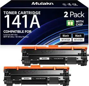 141A Black Toner Cartridge Replacement for HP 141A W1410A Compatible for HP LaserJet pro M110w MFP M139w M140w 2-Pack 141A Black Toner Cartridge Replacement for HP 141A W1410A Compatible for HP LaserJet pro M110w MFP M139w M140w 2-Pack