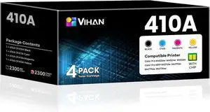 410A Toner Cartridge Replacement for HP 410A CF410A to Ues with M477fnw 4PK 410A Toner Cartridge Replacement for HP 410A CF410A to Ues with M477fnw 4PK