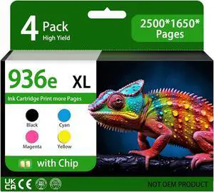 936/936XL/936e Ink 4Pk (Bk/C/M/Y) with Chip for HP 9110b/9117b/9120b/9130b 936/936XL/936e Ink 4Pk (Bk/C/M/Y) with Chip for HP 9110b/9117b/9120b/9130b