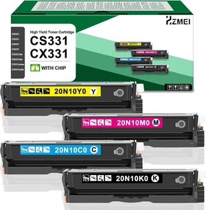 High Yield CS431 CX431 CS331 CX331 Toner Cartridge with New Chip 4-Pack High Yield CS431 CX431 CS331 CX331 Toner Cartridge with New Chip 4-Pack