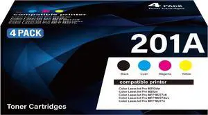 201A Toner Cartridges 4 Pack M277dw Replacement for HP 201A 201X CF400A for HP Color LaserJet Pro M274n M252dw m277 M252 M277c6 Printer (B/C/M/Y Color) 201A Toner Cartridges 4 Pack M277dw Replacement for HP 201A 201X CF400A for HP Color LaserJet Pro M274n M252dw m277 M252 M277c6 Printer (B/C/M/Y Color)