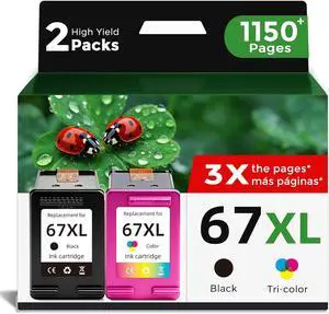 67XL Ink Cartridge Black Color Combo Pack Replacement for HP 67 HP67 XL HP67XL for 2700 2700e 4100 6400 4155e 2755e 6000 2855e 2827e 2752e 4100e 6458 6455e 4152 6055e 6052e 4152e 2742e 6400e Printer 67XL Ink Cartridge Black Color Combo Pack Replacement for HP 67 HP67 XL HP67XL for 2700 2700e 4100 6400 4155e 2755e 6000 2855e 2827e 2752e 4100e 6458 6455e 4152 6055e 6052e 4152e 2742e 6400e Printer