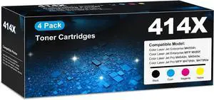 414X Toner Cartridge 4 Pack High Yield MFP M479fdw (with Chip) Compatible for HP 414X 414A Work for Color Laser Jet Pro MFP M479fdw Toner M454dw M454dn M455dn MFP M480f M479dw M479fdn Printer W2020X 414X Toner Cartridge 4 Pack High Yield MFP M479fdw (with Chip) Compatible for HP 414X 414A Work for Color Laser Jet Pro MFP M479fdw Toner M454dw M454dn M455dn MFP M480f M479dw M479fdn Printer W2020X