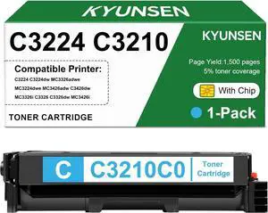 C3210C0 C3426 MC3326 Toner Cartridge Compatible for Lexmark C3210C0 Cyan Toner Cartridge for C3224 MC3224 C3326 MC3326 C3426 MC3426 Laser Printers 1,500 Pages (Cyan, 1-Pack) C3210C0 C3426 MC3326 Toner Cartridge Compatible for Lexmark C3210C0 Cyan Toner Cartridge for C3224 MC3224 C3326 MC3326 C3426 MC3426 Laser Printers 1,500 Pages (Cyan, 1-Pack)