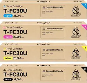 T-FC30U Toner Cartridge Set 4-Pack Replacement for Toshiba T-FC30U-K T-FC30U-C T-FC30U-M T-FC30U-Y Toner Compatible with Toshiba E-Studio 2050C 2550C 2051C 2551C Printer Ink Black Cyan Magenta Yellow T-FC30U Toner Cartridge Set 4-Pack Replacement for Toshiba T-FC30U-K T-FC30U-C T-FC30U-M T-FC30U-Y Toner Compatible with Toshiba E-Studio 2050C 2550C 2051C 2551C Printer Ink Black Cyan Magenta Yellow