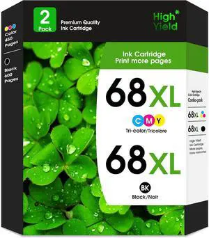 68XL Black and Color Ink Cartridge Replacement for HP 68xl Ink cartridges 68XL Black and Color Ink Cartridge Replacement for HP 68xl Ink cartridges