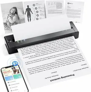 TATTMUSE Portable Printers Wireless for Travel, Inkless Thermal Printer Small Bluetooth for Home Use, Support 8.5" X 11" US Letter Size, Compatible with iPhone Laptop, Wide Format & Plotter Printers TATTMUSE Portable Printers Wireless for Travel, Inkless Thermal Printer Small Bluetooth for Home Use, Support 8.5" X 11" US Letter Size, Compatible with iPhone Laptop, Wide Format & Plotter Printers