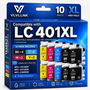 LC401XL LC401 MFC-J1010DW Ink Cartridges for Brother Printer LC401XL LC401 MFC-J1010DW Ink Cartridges for Brother Printer
