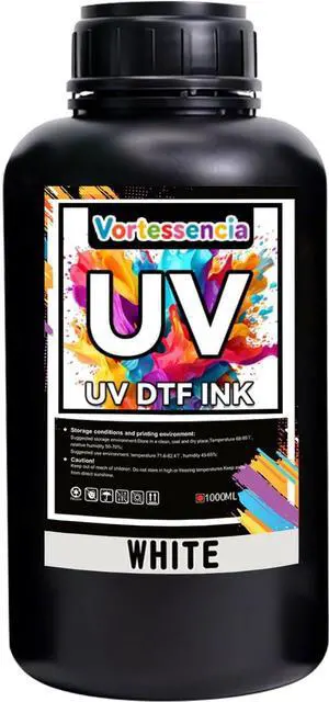 UV DTF Ink White for UV DTF Printer 1000ML Compatible for XP600 TX800 i3200 i1600 L805 1390 DX5 DX6 DX7 DX10-Printing on A B Films for Sticker Printers(White) UV DTF Ink White for UV DTF Printer 1000ML Compatible for XP600 TX800 i3200 i1600 L805 1390 DX5 DX6 DX7 DX10-Printing on A B Films for Sticker Printers(White)