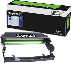 E250 (E250X22G) Black Drum Unit, Compatible 1 Pack E250X22G Replacement for Lexmark E250X22G for E250D E250DN E350D E350DN E352DN Printer E250 (E250X22G) Black Drum Unit, Compatible 1 Pack E250X22G Replacement for Lexmark E250X22G for E250D E250DN E350D E350DN E352DN Printer