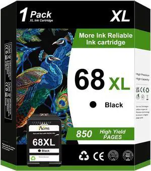 68XL Black Ink Cartridge High Yield Replacement for HP 68e 68 XL Ink Compatible for HP Envy 6155e 6500e 6552e 6555e 6558e Printer (1 Black) 68XL Black Ink Cartridge High Yield Replacement for HP 68e 68 XL Ink Compatible for HP Envy 6155e 6500e 6552e 6555e 6558e Printer (1 Black)