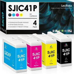 LeciRoba SJIC41P 4-Pack Compatible Ink Cartridge Replacement for SJIC41P-MK SJIC41P-C SJIC41P-M SJIC41P-Y Ink for ColorWorks CW-C4000 CW-C4000u CW-C4000e Color Inkjet Label Series Printer LeciRoba SJIC41P 4-Pack Compatible Ink Cartridge Replacement for SJIC41P-MK SJIC41P-C SJIC41P-M SJIC41P-Y Ink for ColorWorks CW-C4000 CW-C4000u CW-C4000e Color Inkjet Label Series Printer