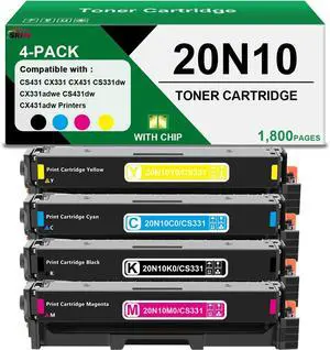 20N10 CS331 CX331 Toner Cartridge 4-Color Compatible with Lexmark 20N10K0 20N10C0 20N10M0 20N10Y0 use for Lexmark CS331 CS431 CX331 CX431 CS331dw CS431dw CX331adwe CX431adw Printer 20N10 CS331 CX331 Toner Cartridge 4-Color Compatible with Lexmark 20N10K0 20N10C0 20N10M0 20N10Y0 use for Lexmark CS331 CS431 CX331 CX431 CS331dw CS431dw CX331adwe CX431adw Printer