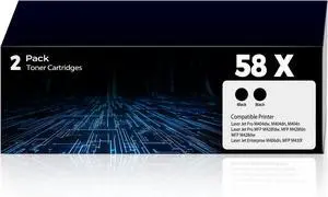 58X Toner Cartridge Black Laser Jet Pro M404dw Enterprise M406dn Compatible for HP 58X Toner Cartridge Compatible for MFP M430f M404dn M404n MFP M428fdw MFP M428fdn MFP M428dw M404dw Printer (2 Pack) 58X Toner Cartridge Black Laser Jet Pro M404dw Enterprise M406dn Compatible for HP 58X Toner Cartridge Compatible for MFP M430f M404dn M404n MFP M428fdw MFP M428fdn MFP M428dw M404dw Printer (2 Pack)