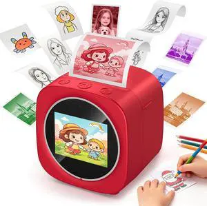 AI Sticker Printer for Kids Ages 3+: Mini Thermal Label Maker Box with 2.4" HD Screen, 6 Art Modes & 10 Paper Rolls, No Ink Needed DIY Craft Toy for Birthday Party, School Art Project, Travel AI Sticker Printer for Kids Ages 3+: Mini Thermal Label Maker Box with 2.4" HD Screen, 6 Art Modes & 10 Paper Rolls, No Ink Needed DIY Craft Toy for Birthday Party, School Art Project, Travel