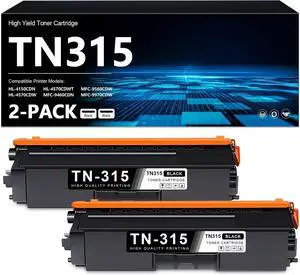 TN315 Black Toner Cartridge High Yield 2-Pack TN315BK HL-4570CDW Toner TN315 Black Toner Cartridge High Yield 2-Pack TN315BK HL-4570CDW Toner