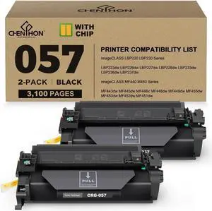 057 Black Toner Cartridges Compatible for Canon CRG 057 Cartridge, 2 Packs 057 Black Toner Cartridges Compatible for Canon CRG 057 Cartridge, 2 Packs