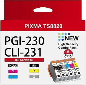 PGI-230 CLI-231 Ink Cartridge Replacement for Canon 230 231 Ink PGI-230 CLI-231 Ink Cartridge Replacement for Canon 230 231 Ink