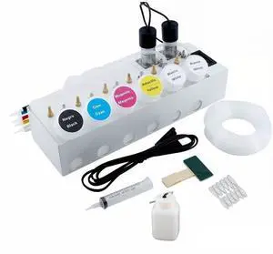 DTF CISS Kit for ET-8550 L1800 L805, Dual White Tank Auto Stirrer DTF CISS Kit for ET-8550 L1800 L805, Dual White Tank Auto Stirrer