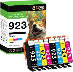 923 Ink Cartridges Replacement for HP 923 Ink Cartridges 923 Ink Cartridges for HP Printers HP 923 Ink Cartridges Combo Pack Works OfficeJet 8120 Series Pro 8130 Series (Black and Tricolor, 8-Pack) 923 Ink Cartridges Replacement for HP 923 Ink Cartridges 923 Ink Cartridges for HP Printers HP 923 Ink Cartridges Combo Pack Works OfficeJet 8120 Series Pro 8130 Series (Black and Tricolor, 8-Pack)