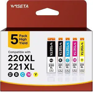 220 Ink Cartridges Compatible Replacement for Canon 220 221 PGI-220 CLI-221 220 Ink Cartridges Compatible Replacement for Canon 220 221 PGI-220 CLI-221