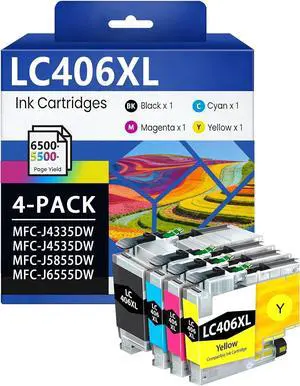 LC406XL LC406 Ink Cartridges High Yield 4 Pack LC406XL LC406 Ink Cartridges High Yield 4 Pack