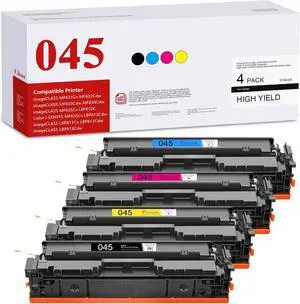 045 045H Toner Cartridge Set High-Yield 4-Pack, Black Cyan Magenta Yellow 045 045H Toner Cartridge Set High-Yield 4-Pack, Black Cyan Magenta Yellow