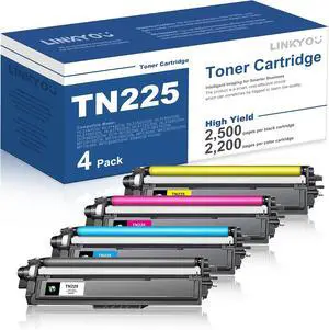 TN225 Toner Cartridge set : 4 Pack TN225 High Yield Toner Replacement For Brother TN225 Toner Cartridge For MFC-9130CW HL-3170CDW MFC-9340cdw HL-3140CW MFC-9330CDW Printer - Black/Cyan/Magenta/Yellow TN225 Toner Cartridge set : 4 Pack TN225 High Yield Toner Replacement For Brother TN225 Toner Cartridge For MFC-9130CW HL-3170CDW MFC-9340cdw HL-3140CW MFC-9330CDW Printer - Black/Cyan/Magenta/Yellow