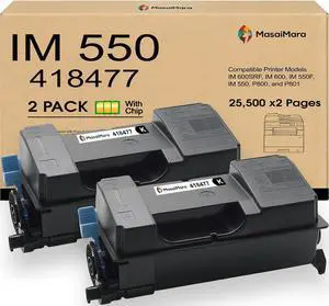 MasaiMara IM550 IM 550 418477 High Capacity Compatible Toner Cartridges Replacement for Ricoh IM 600SRF IM 600 IM 550F IM 550 P800 P801 IM600SRF IM600 IM550F IM550 Printer (Black, 2-Pack) MasaiMara IM550 IM 550 418477 High Capacity Compatible Toner Cartridges Replacement for Ricoh IM 600SRF IM 600 IM 550F IM 550 P800 P801 IM600SRF IM600 IM550F IM550 Printer (Black, 2-Pack)