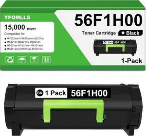56F1H00 Toner Cartridge Compatible for Lexmark 56F1U00 56f1U0E 56F1H00 56F1000 Toner for MS421 MS521 MS621 MS622 MS321 MX321 MX421 MX521 MX522 MX622 Laser Printers(1 Pack,15,000 Pages) 56F1H00 Toner Cartridge Compatible for Lexmark 56F1U00 56f1U0E 56F1H00 56F1000 Toner for MS421 MS521 MS621 MS622 MS321 MX321 MX421 MX521 MX522 MX622 Laser Printers(1 Pack,15,000 Pages)