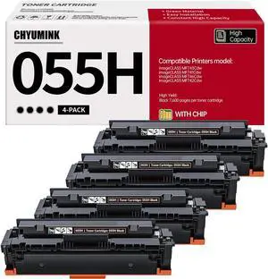 055H Black Toner Cartridge 4 Pack 055H Ink Cartridge Replacement for Canon 055 CRG055 CRG-055H Toner for Color ImageCLASS MF743Cdw MF741Cdw MF746Cdw MF743 Printer 055H Black Toner Cartridge 4 Pack 055H Ink Cartridge Replacement for Canon 055 CRG055 CRG-055H Toner for Color ImageCLASS MF743Cdw MF741Cdw MF746Cdw MF743 Printer