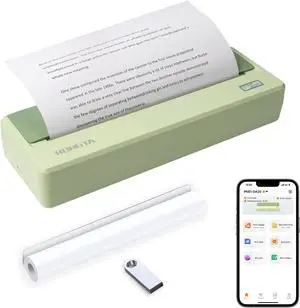 Rongta Portable Printer Wireless for Travel, 300DPI Thermal Inkless Bluetooth Mobile Printer, Support 8.5" X 11" US Letter, Compatible with Android iOS Phone & Laptops (Green) Rongta Portable Printer Wireless for Travel, 300DPI Thermal Inkless Bluetooth Mobile Printer, Support 8.5" X 11" US Letter, Compatible with Android iOS Phone & Laptops (Green)